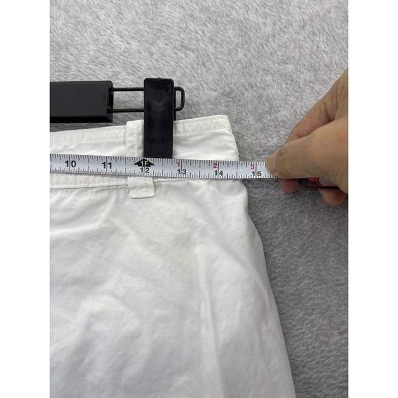 J.Crew Women's Button Front Skirt A Line Solid White 100% Cotton Size 2 Mini - Picture 8 of 8